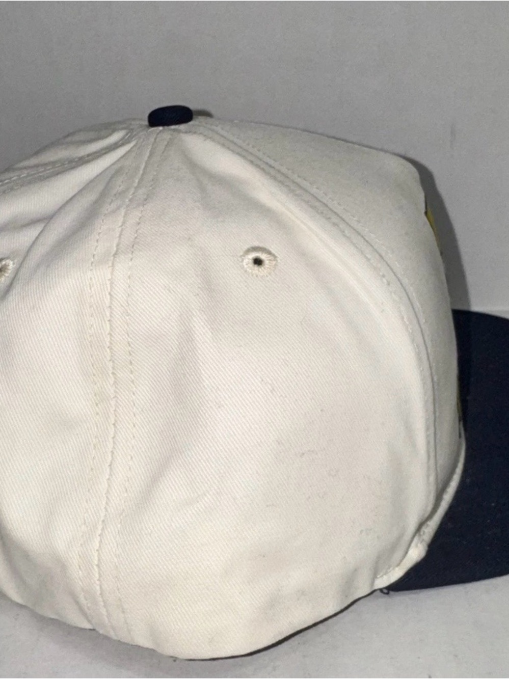 Vintage Michigan Wolverines Spellout Block M Two Tone Deadstock Snapback Hat - Picture 4 of 7